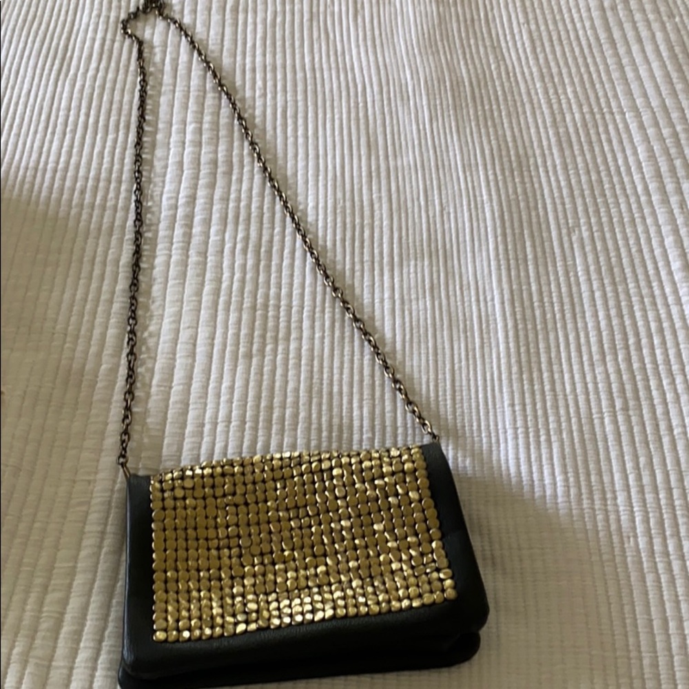 Black/gold crossbody